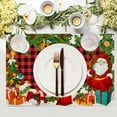 thumbnail image 3 of Mantel individual con diseño de nieve de invierno y Feliz Navidad, mantel individual antideslizante, resistente al calor, lavable, decoración del hogar, cocina y comedor, 3 of 5