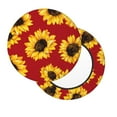 thumbnail image 3 of Goofa Sunflowers On Red Printed Stool Covers Round, Waterproof Round Bar Stool Covers Anti-Slip Round Bar Stool Seat Cover with Elastic Bands Durable -13 inch, 3 of 7
