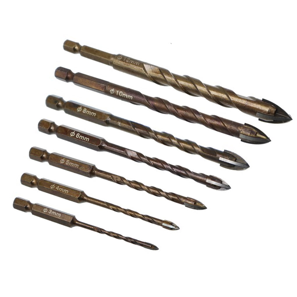 4/5/7x Multifunctional Drill Bits Ceramic Glass-Ultimate Punching Tool 6mm-12mm 