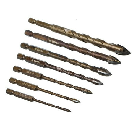 

Drill Bits Hexagon Tile Stone Hole Openers Alloy Woodworking Glass Drill Set 6mm 6mm 8mm 10mm 12mm