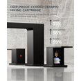 thumbnail image 4 of Grifo de baño QFN sin plomo 8, negro, 2 manijas, 20 cm, amplio, 4 of 9