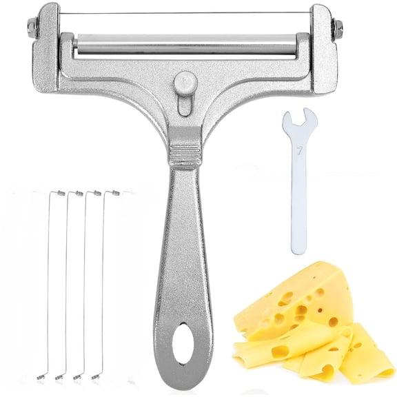 Cheese Slicers for Block Cheese Cutter with Cheese Plane Tool, Adjustable Thickness Cheese Cutter Wire
