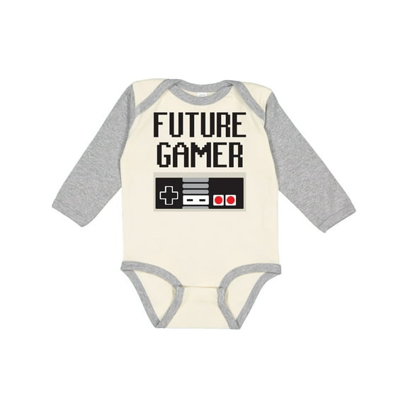 Inktastic Future Gamer Boys or Girls Long Sleeve Baby Bodysuit
