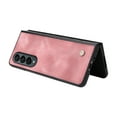 thumbnail image 6 of Compatible with Samsung Galaxy Z Fold 4 Case, Retro Anti-Drop Durable PU Leather Women Girls Men All Inclusive Reinforced Corners Case for Samsung Galaxy Z Fold 4 5G 2022, Pink, 6 of 11