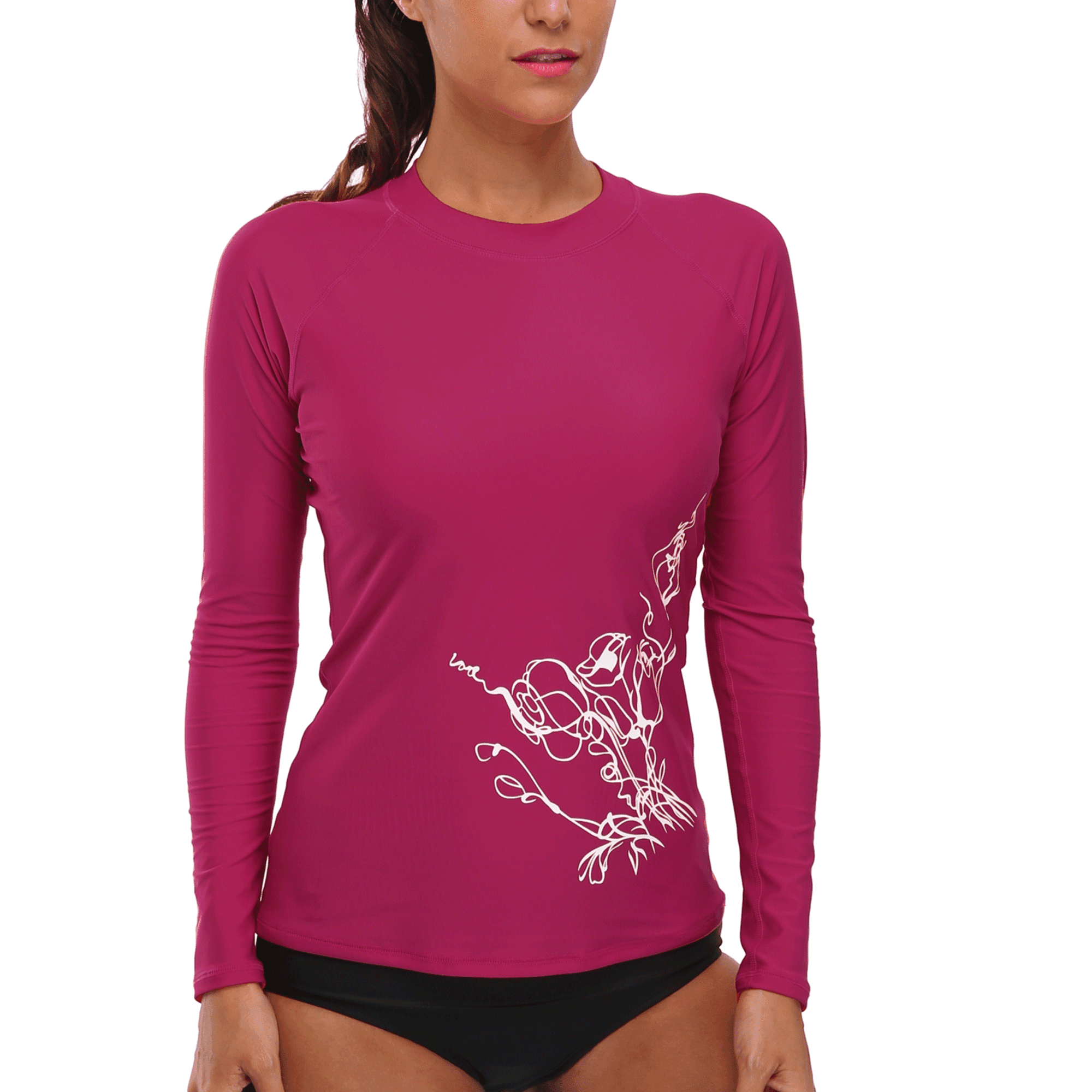 women's long sleeve rash guard swimwear