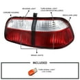 thumbnail image 3 of Spec-D Tuning Red Tail Lights Compatible with 1999-2000 Honda Civic 4 Door Sedan Left & Right Pair Assembly, 3 of 7
