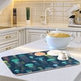 thumbnail image 6 of Yayeee Dish Drying Mat for Kitchen Counter 16"x18" Microfiber Absorbent Pad, Green Jellyfish Pattern, 6 of 7