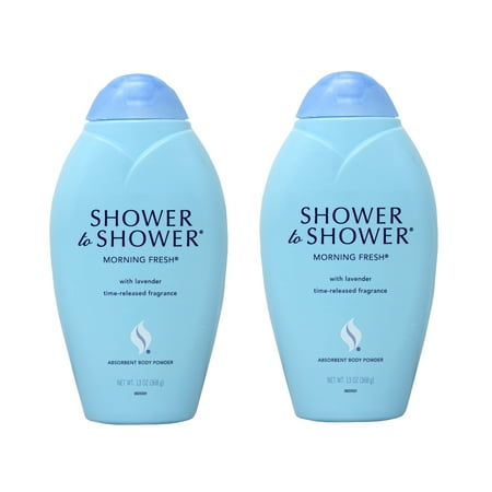 2 Pack - SHOWER TO SHOWER Body Powder Morning Fresh 13 oz Each