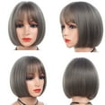 thumbnail image 4 of WEIWEIGG Short Bob Wig for Women, Natural Color, Synthetic Heat Resistant Wig, Elastic Net Cap, Natural Looking, Stylish Design for Party/Daily Use, 4 of 8