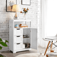 thumbnail image 4 of Yaheetech Armoire de Salle de Bain Autoportante avec Rangement, Blanc, 4 of 10