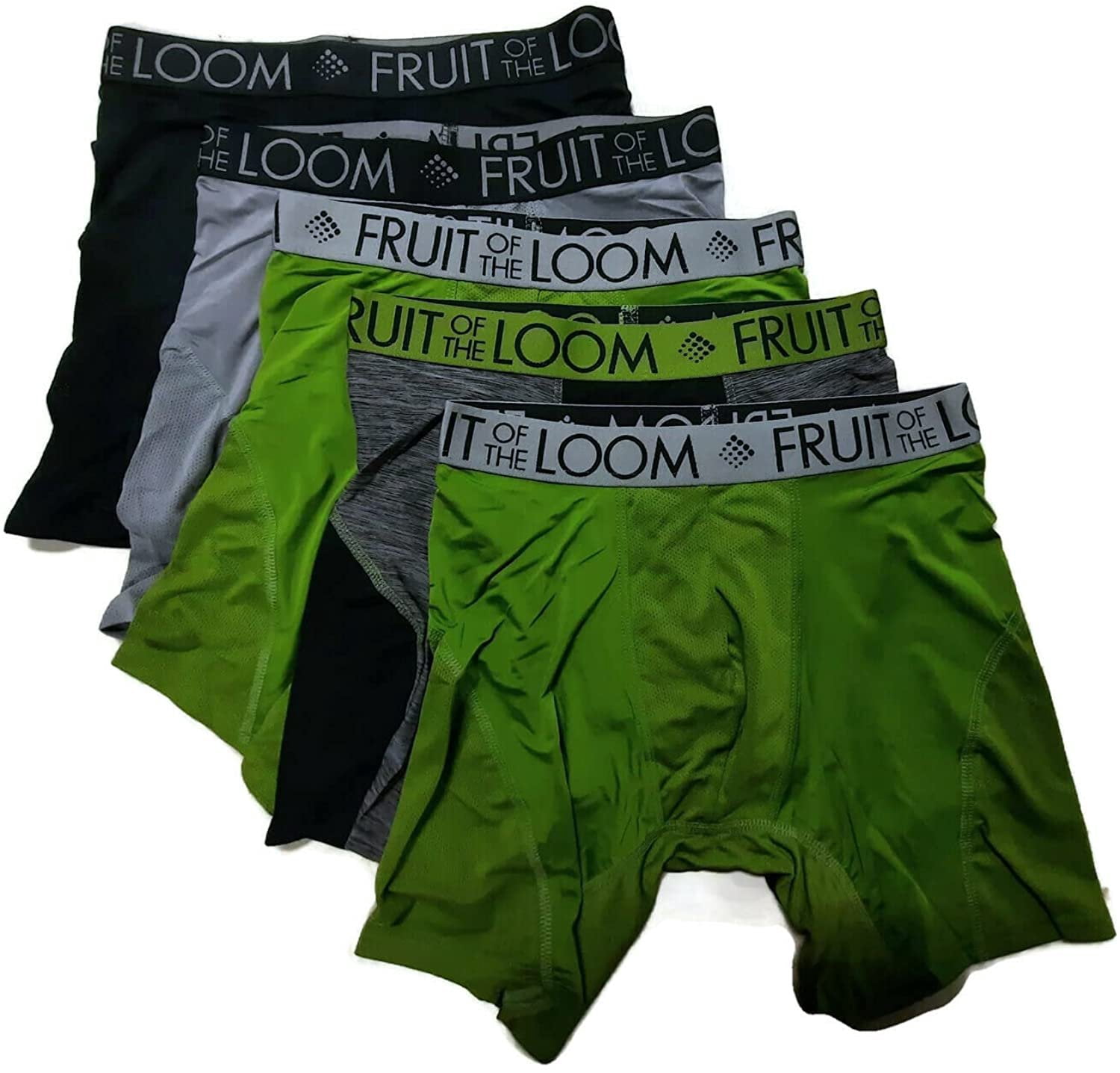 Men's Breathable Cotton Trunks Underwear – Fruit Pattern 5-Pack, Soft & Stretchy – Size Small