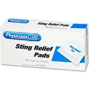PhysiciansCare by First Aid Only First Aid Sting Relief Pads, 10/Box