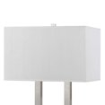 thumbnail image 2 of Benjara BM224709 60W x 2 Desk Lamp with Rectangular Shade & Power Strip, Silver & White, 2 of 5