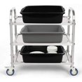 thumbnail image 4 of 3-Pack 13 L Plastic Commercial Tote Box with Lid, Bus Tubs/Bus Box, Gray, 4 of 7