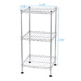 thumbnail image 3 of Lowestbest 11.81”W x 11.81”D x 23.62"H 3-Shelf Garage Shelving Unit, Silver, 3 of 5