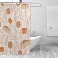 thumbnail image 3 of XMXY Leaf Cake Design Illustration Long Shower Curtains, Waterproof Weighted Thick Bathroom Curtain with 12 Iron Hook, 72x72 Inch, 3 of 8