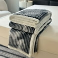 thumbnail image 4 of Qhnvtd Double Layer Thickened Lamb's Wool Blanket, Milk Fleece Nap Flannel Cover Blanket, Soft Warm Polyester Blanket for Winter, Ideal for Sofa Snuggling & Bed Use, Easy Wash & Long-Lasting, 4 of 6