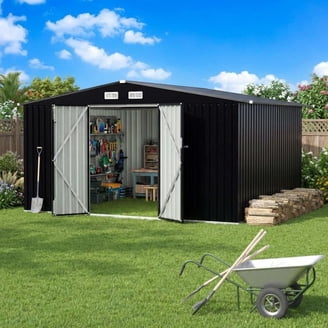 Bapipro 6' x 4' FT Outdoor Storage Shed, Outside Metal Tool Shed