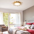 thumbnail image 2 of Parrot Uncle 25" Distressed Gold Sunburst 3CCT LED Flush Mount Ceiling Light, Low-Profile Lighting, 2 of 11