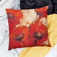 thumbnail image 2 of SHANXI Throw Pillow Covers Rose Flowers Red Print Cushion Cover Soft Pillow Cases for Home Sofa Bed Chair Car Office Decorative 24x24in, 2 of 5