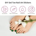 thumbnail image 7 of DUKASOU Toenail Stickers-Semi Cured Gel Toenail Strips-Forest Green, Long Lasting DIY Salon Nail Art Stickers Kit for Adults, 26 Count, 7 of 7
