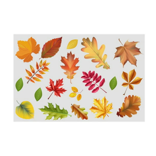 ONHUON Maple Leaf Sticker Thanksgiving Autumn Window Decals Fall Party