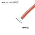thumbnail image 2 of Silicona Cable 14AWG 14 Calibre Flexible Estañado Cobre Estándar Alta-Temperatura Conexión Cable Marrón 15 m/49,2 Pies para Coche Modelo Manipulador Electrodomésticos Aparatos, 2 of 7