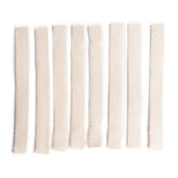 3/4" Wide Flat Cotton Oil Lamp Lantern Replacement Wicks Pack of 8