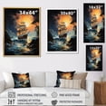 thumbnail image 4 of Designart "Moonlit Pirate Raid" Pirate Wall Art Print, 4 of 5