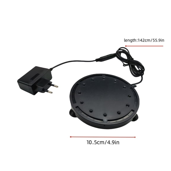 Aquarium Bubble Light LED Fish Tank Bubbler Light, Remote Controlled Aquariums Air Stone Disk Lamp Tanks and Ponds