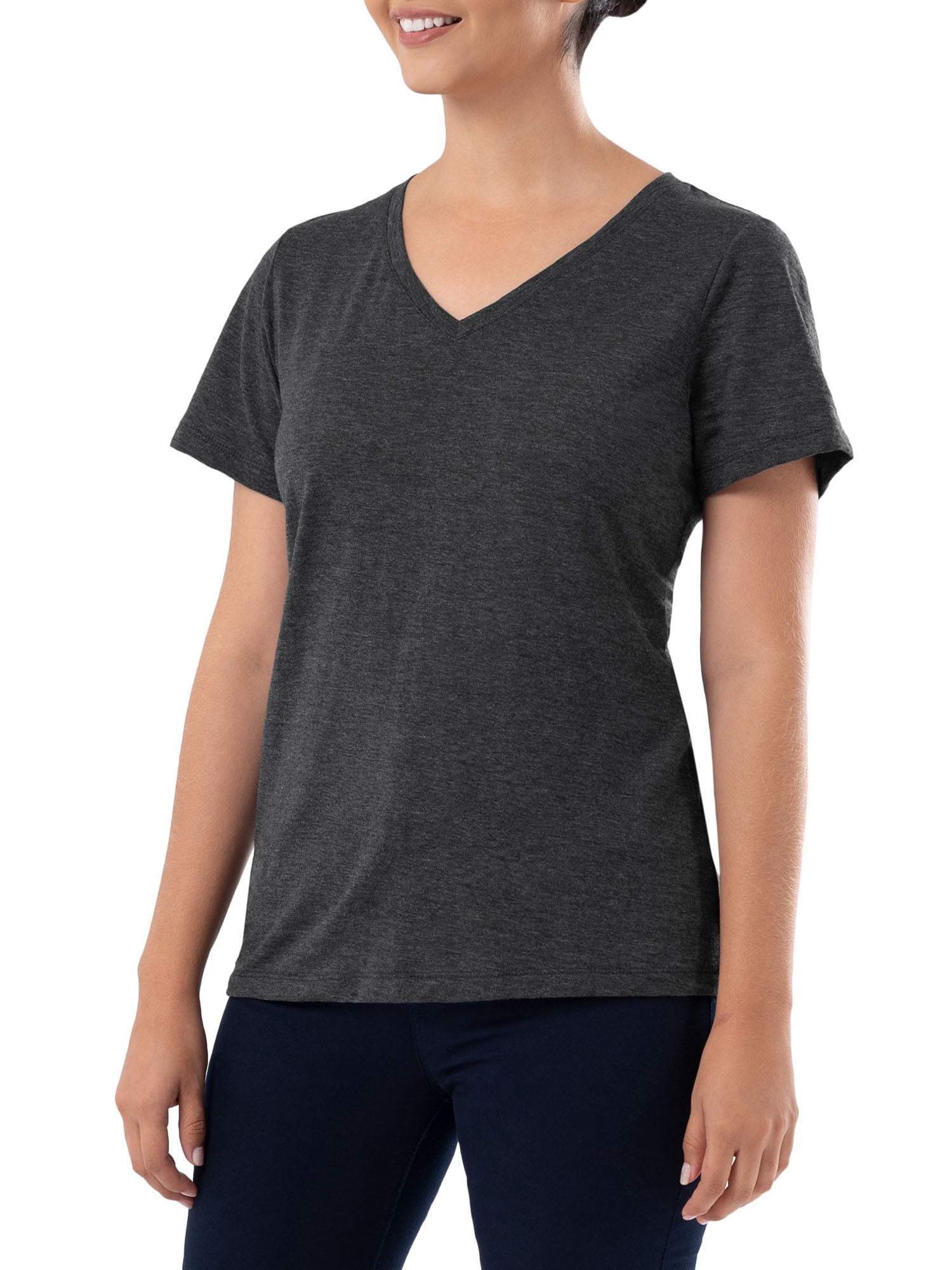 Time and Tru Women's Slub T-Shirts and Tank Top, 3-Pack