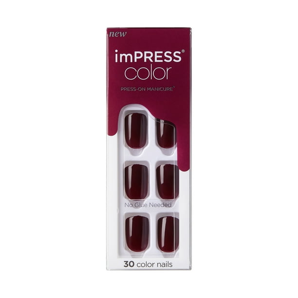 KISS imPRESS Color PressOn Manicure, ‘Cherry Up’, 30 Count