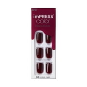 KISS imPRESS Color Press-On Manicure, Cherry Up, 30 Count