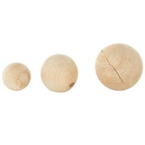 DecMode Light Brown 5" Handmade Wood Orbs & Vase Filler with Varying Sizes (3 Count)