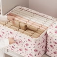 thumbnail image 4 of Large Capacity Oxford Cloth Storage Box,Foldable Soft Cover With Handheld Portable Clothes Organizer Bin for Sweaters,Toys,Blankets,Rustic Floral Print,Space Saving for Bedroom Closet Shelf,4 Sizes, 4 of 9