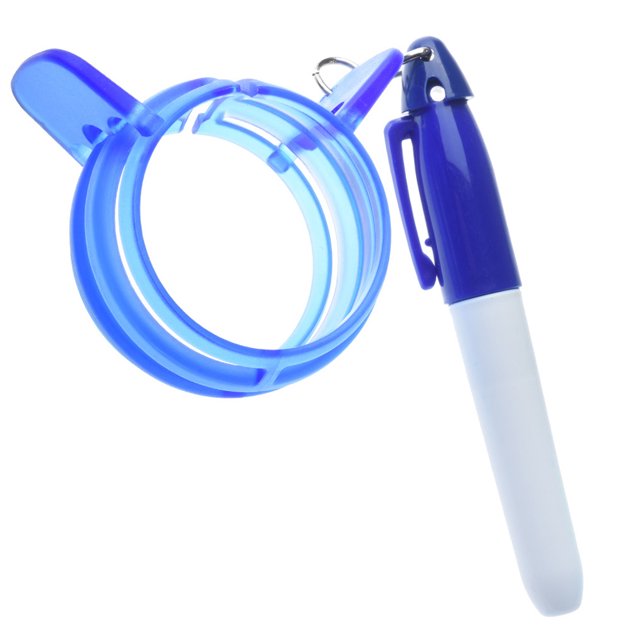 Sonducket Marcador de línea de pelota de Golf, pluma de marca portátil, plantilla de ayuda de posicionamiento, herramienta de alineación de Golf Azul