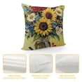 thumbnail image 4 of Classical Sunflower with Print Cushion Cover Pillowslip Square Home Decorative Throw Pillow Case, 4 of 5