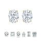 thumbnail image 1 of JeenMata Aros Solitarios de Moissanita de Corte Ovalado de 0,5 Quilates con 4 Puntas en Baño de Oro Amarillo de 18 K sobre Plata, 1 of 9