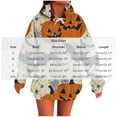 thumbnail image 3 of JOANKDMI Vintage Graphic Sweatshirt Women Halloween Hoodie Oversized Novelty Print Pullover Long Sleeve Drawstring with Kangaroo Pocket Fall Wear Casual Daily Tops, 3 of 6