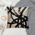 thumbnail image 2 of Shiartex Black and Beige Throw Pillow Covers, Black Throw Pillow Covers for Couch, Black Boho Pillow Covers, Modern Abstract Decorative Couch Pillow Covers for Living Room 12x12in, 2 of 5