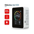 thumbnail image 2 of Detector de CO2 en el aire, detector de dióxido de carbono, monitor de CO2 para invernaderos de producción agrícola, color blanco. Modelo: blanco., 2 of 5
