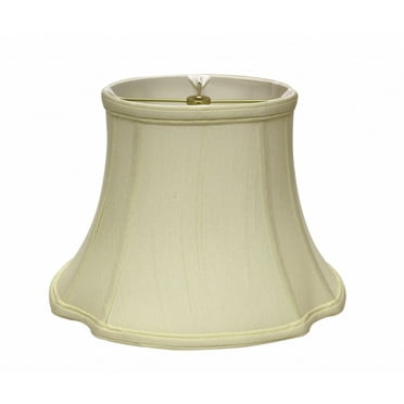 19" Ivory Reversed Oval Monay Shantung Lampshade