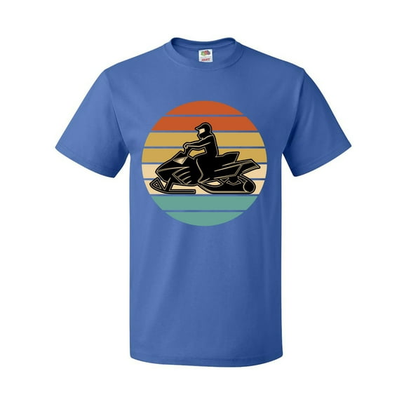Inktastic Snowmobile Retro Sunset T-Shirt