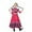 1971Hot Pink3880, variant on Toddler Mexican Girl Long Sleeve Multicolor Halloween Princess Dress Dance Party Dresses Clothes Soft Casual O-Neck Sundress