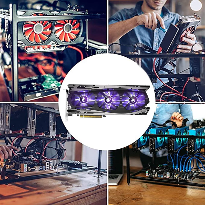 Yeston RTX3060 12GD6 LB Mining Graphics Card 12G/192Bit/GDDR6 1320/1777MHz PCIE4.0 X16 Gaming