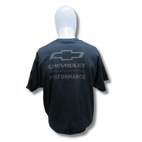 Chevrolet Performance Logo USA Flag Cotton T-Shirt Gray Official Licensed XL