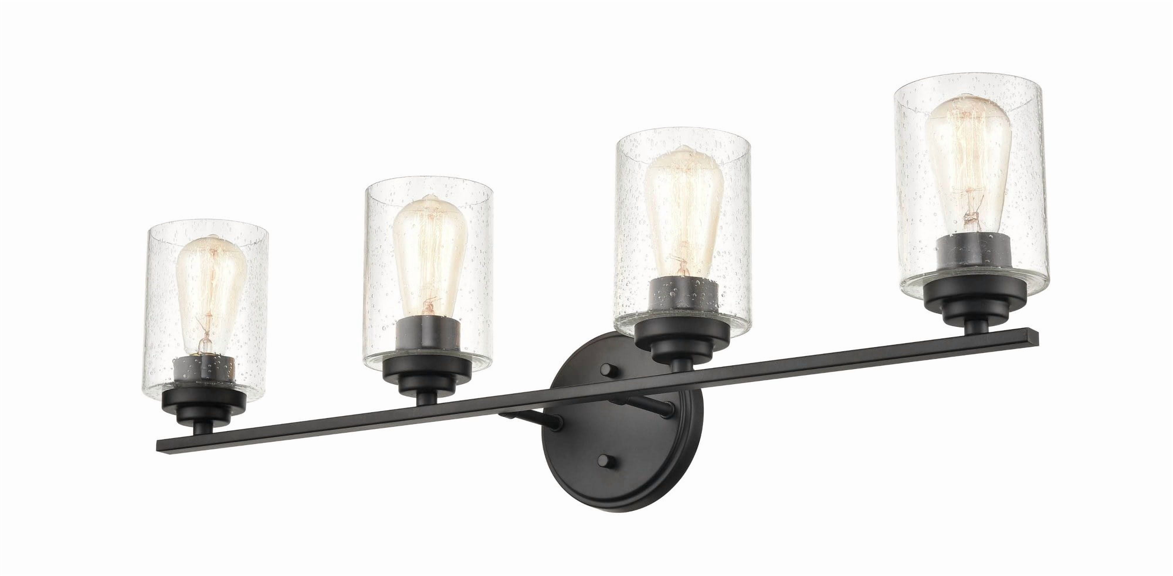 4 - Light Matte Black / Black Wall Sconce