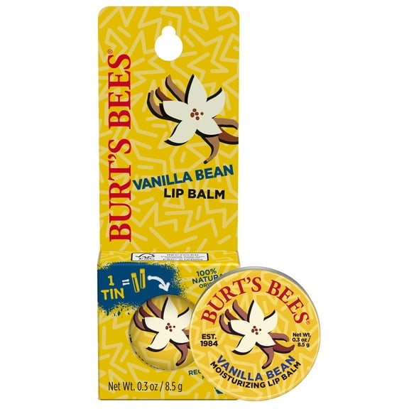 Burt's Bees Lip Balm Tin Vanilla Bean Blister 72/0.3oz
