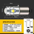 thumbnail image 4 of Ruiandsion P13.5S Camping Emergency Outdoor Lighting LED Bulb,10-30V(12V 18V 24V) Wide Voltage,White 500LM for Bike Light Flashlight,Pack-2, 4 of 8