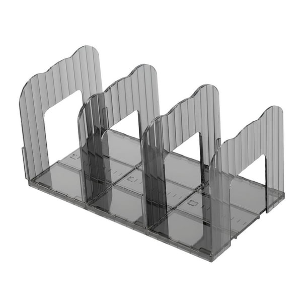 Organizador de bolsos, divisor de estantes, compartimento de almacenamiento, caja de almacenamiento, organización, Negro transparente 3 cuadrículas